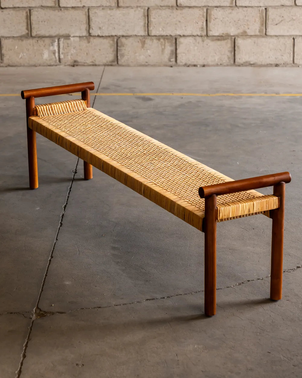 Banco Gula en Madera Teca y Ratán