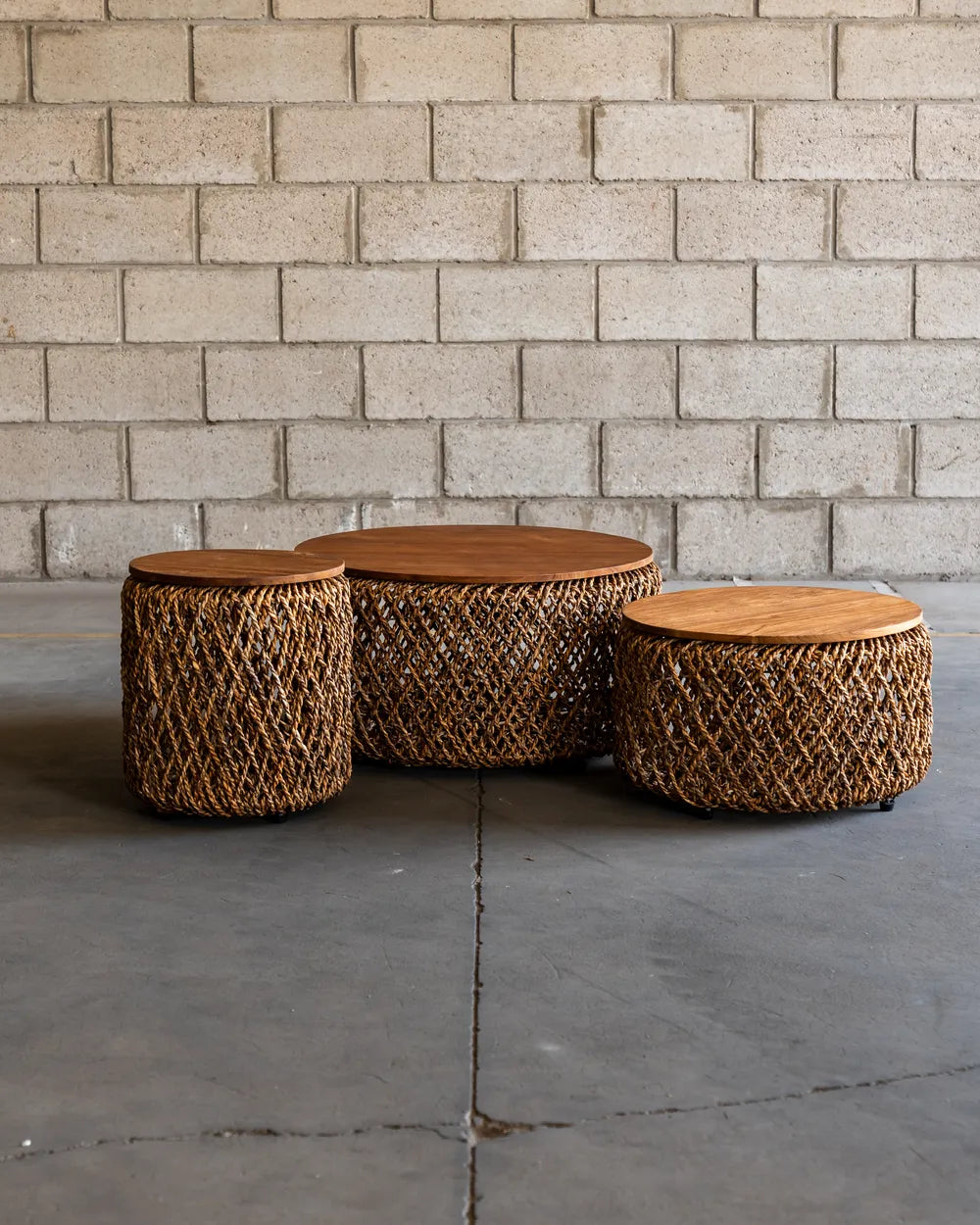 Set de Mesas Bumi en Madera Rústica
