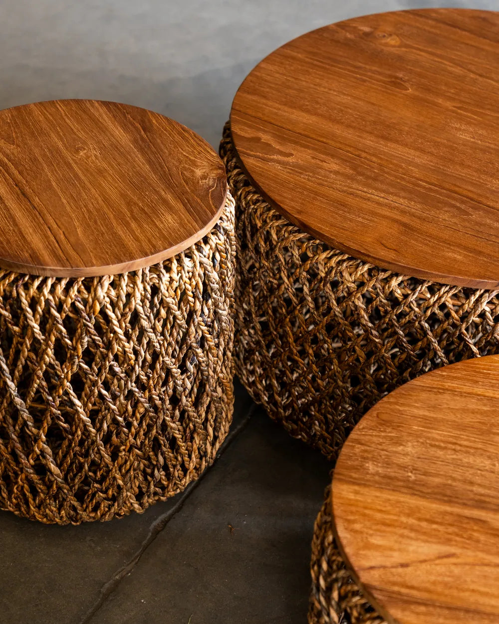 Set de Mesas Bumi en Madera Rústica