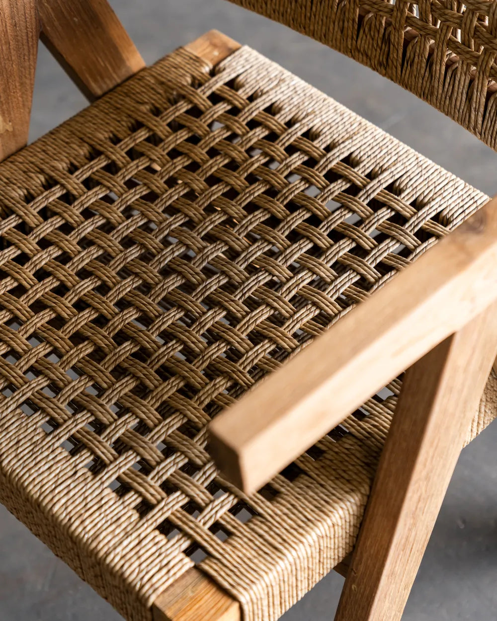 Silla Manis en Madera Teca y Mimbre