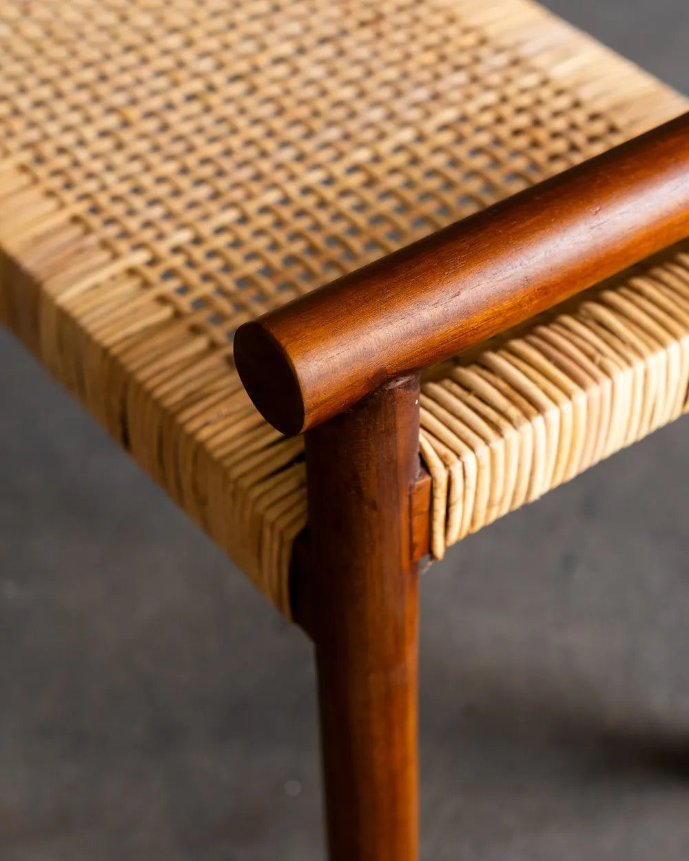 Banco Gula en Madera Teca y Ratán