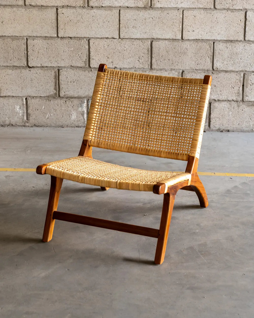 Sillón Tulus en Madera Teca y Ratán