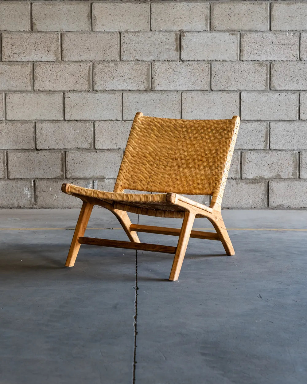 Sillón Benar en Madera Teca y Ratán