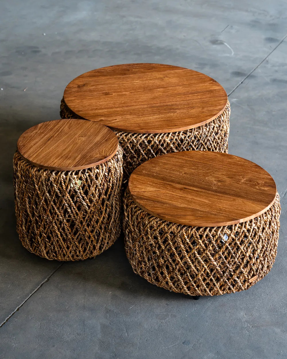 Set de Mesas Bumi en Madera Rústica