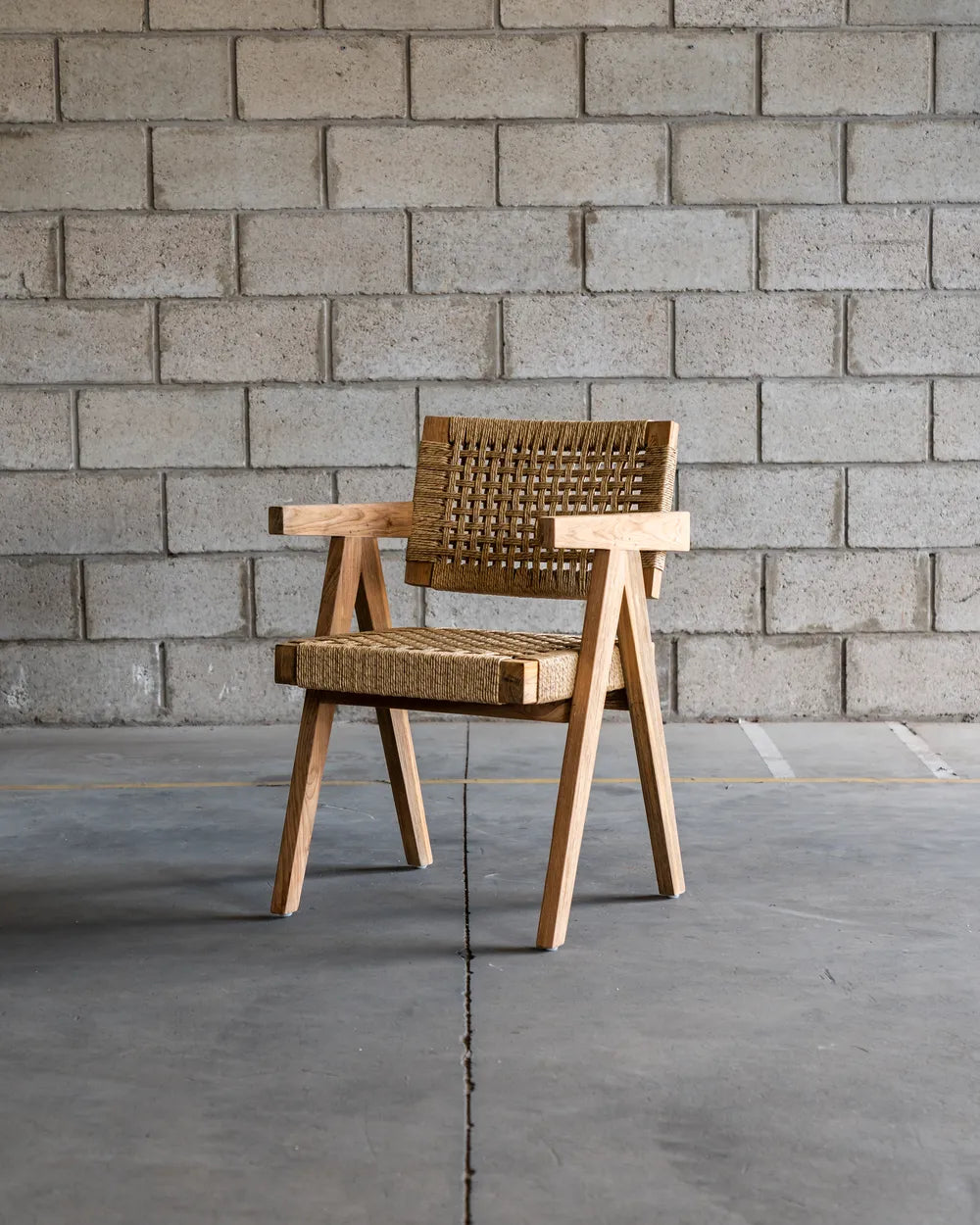 Silla Manis en Madera Teca y Mimbre