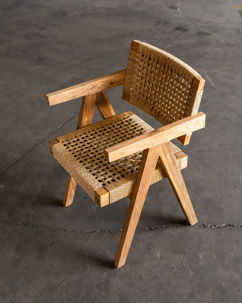Silla Manis en Madera Teca y Mimbre