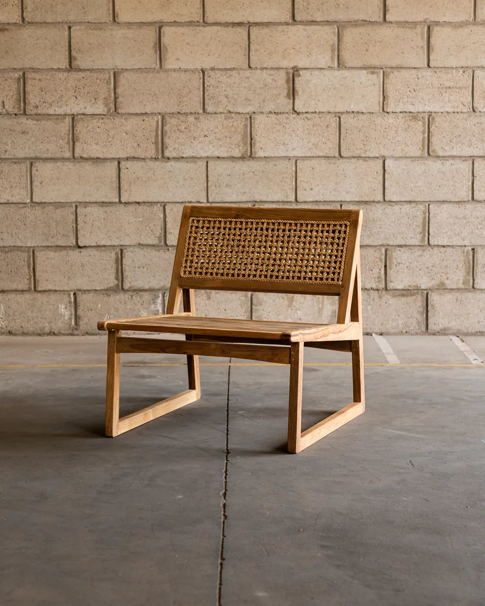 Sillón Antik en Madera Teca y Mimbre
