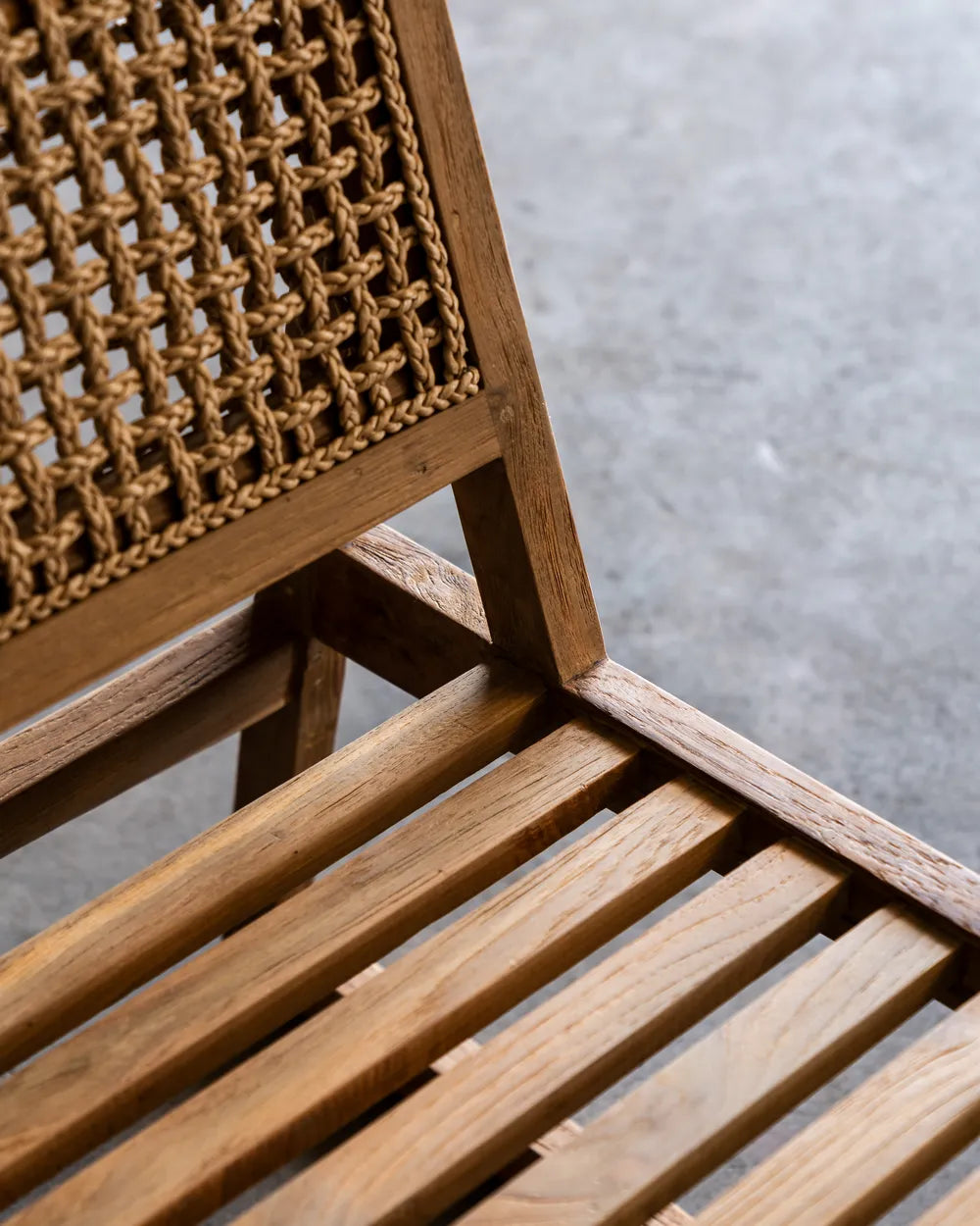 Sillón Antik en Madera Teca y Mimbre